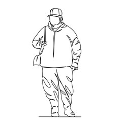 plump girl woman shopping