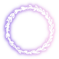 Set of wreath design neon