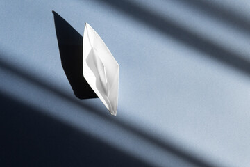 white origami boat