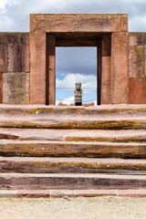 Ruinas arqueológicas de Tiwanaku ubicada La Paz, Bolivia cerca al Lago Titicaca © Wilson