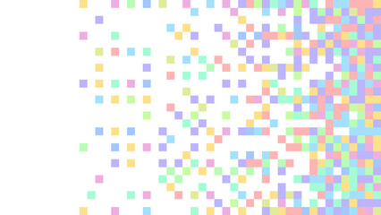 Pixel pastel background, gradient pattern made of squares.