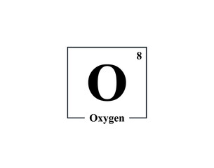 Oxygen icon vector. 8	O Oxygen