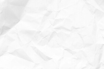 Grunge wrinkled white color paper textured background with copy space