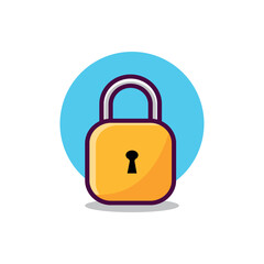 lock icon vector illustration .