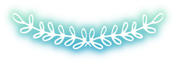 Set of wreath design neon