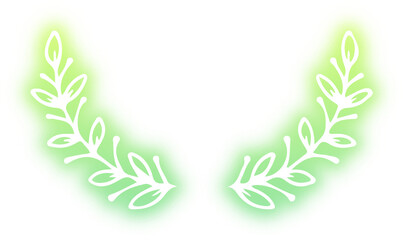 Obraz premium Set of wreath design neon