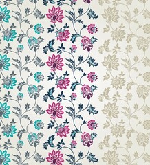 wedding card design, traditional paisley floral pattern , royal India	