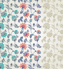 wedding card design, traditional paisley floral pattern , royal India	