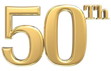 happy anniversary Number Gold 3D