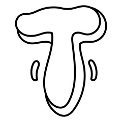 T line icon