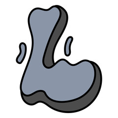 Obraz premium L filled outline icon