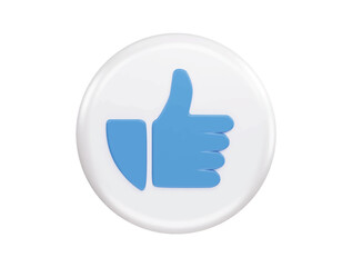 Like react 3d rendering vector icon illustration