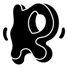 R glyph icon
