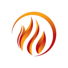 Fire logo design illustration and fire symbol