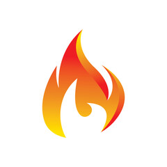 Fire logo design illustration and fire symbol
