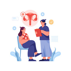 Vector illustration for egg donation. Donor.