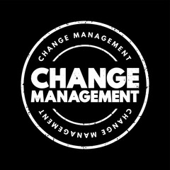 Fototapeta na wymiar Change Management text stamp, concept background
