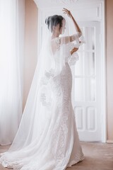 Portrait of beautiful young bride. Wedding make-up. Natural beauty.