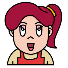 Obraz premium WOMEN7 filled outline icon