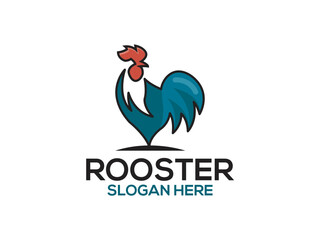 Fototapeta na wymiar Rooster chicken modern creative logo design vector template