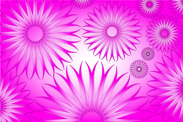 Abstract floral vector background with gradient colors	