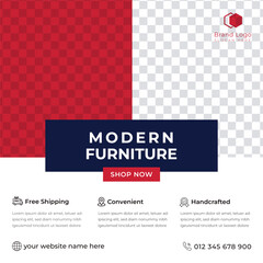 modern home furniture sells social media post design