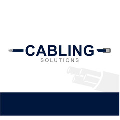 cable and network vector logo illustration