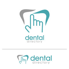 unique dental clinic logo with negative image