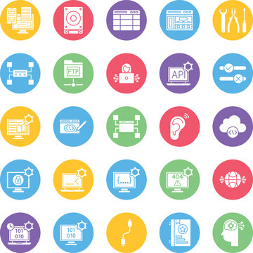 Computer Science, Computer Science icons set, Computer Science vector icons, Computer Science icons pack, Computer icons set, Computer vector icon, Computer Science Glyph background icons set
