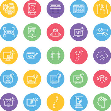 Computer Science, Computer Science icons set, Computer Science vector icons, Computer Science icons pack, Computer icons set, Computer vector icon, Computer Science outline background icons set
