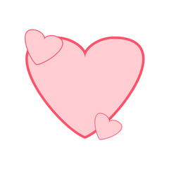 love heart icon pink. love logo heart, clipart love heart. Line art love