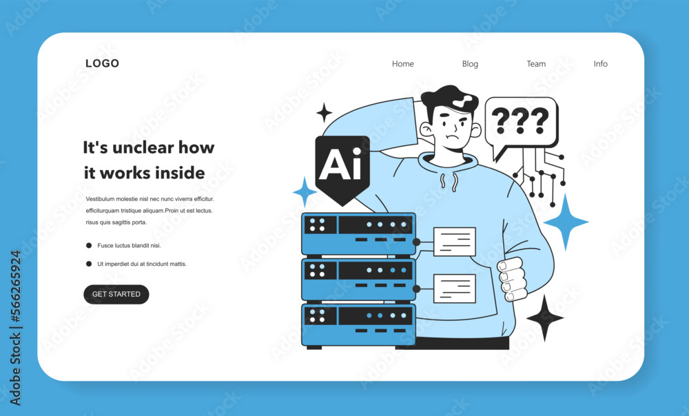 Poster it's unclear how artificial neural network works inside web banner