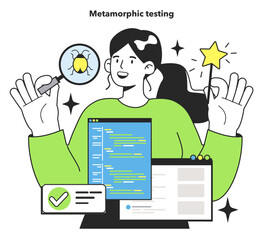 Metamorphic testing technique. Software testing methodology. IT specialist