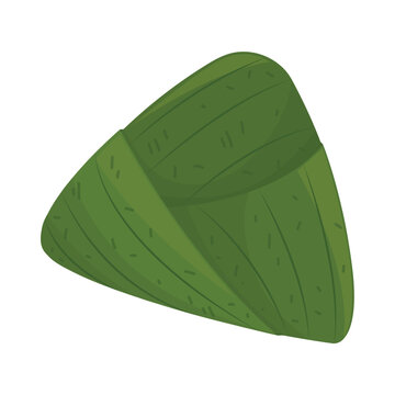 wrapped zongzi in leaf
