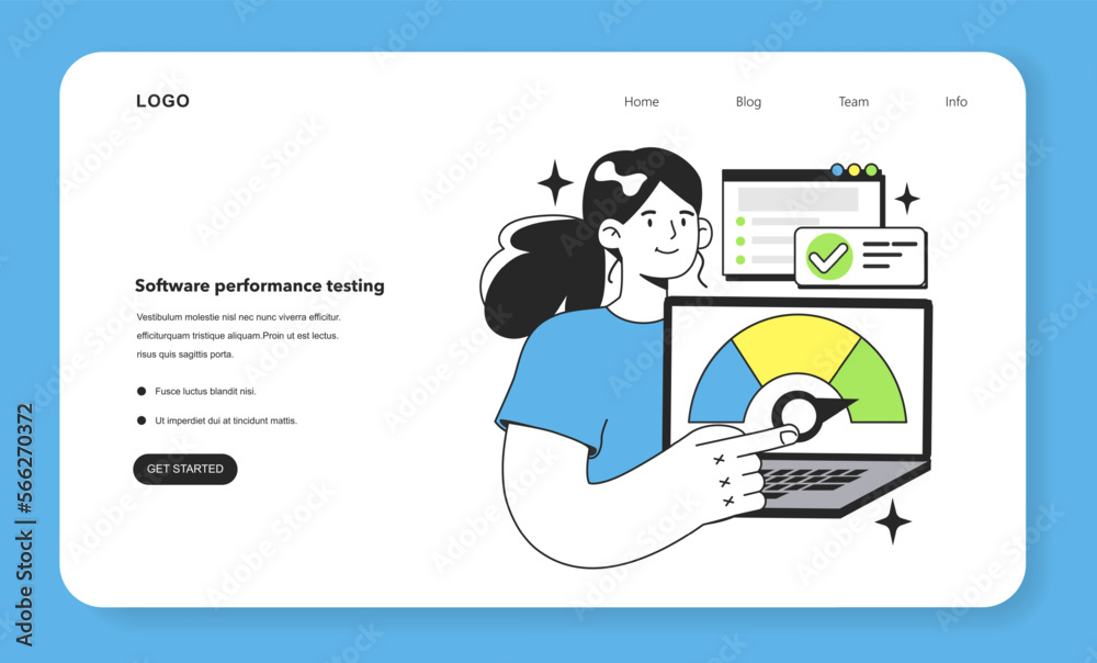 Poster software performance testing technique web banner or landing page
