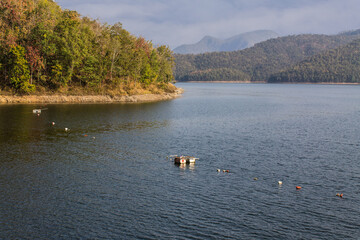 Fototapeta na wymiar Mae Ngad dam in sri lanna national park, Mae Taeng Chiang Mai Thailand