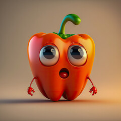 Cute Bell Pepper Character