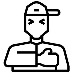 CHEST PAIN line icon