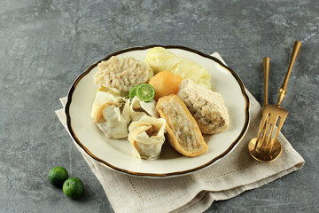 Baso Tahu or Siomay Bandung, Steamed Dumpling with Tofu