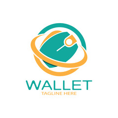 e wallet logo design illustration icon with a simple modern concept, for electronic wallets, digital money storage applications, digital savings, digital money transactions,vector