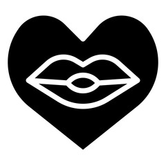 KISS glyph icon