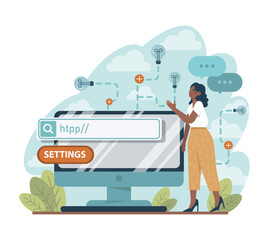 Setting and optimization concept. Idea of improvement and customization