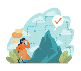 Signal concept. Person recieving or giving signal source. Allert sign