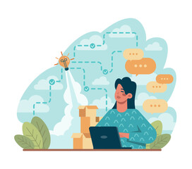 Signal concept. Person recieving or giving signal source. Allert sign