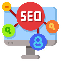 SEO4 flat icon
