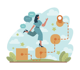 Transformation concept. Development, changing and evolution towards