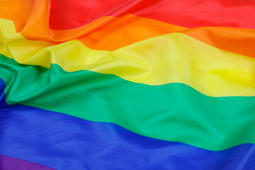 Gay Pride Flag used for Illustrations with copy space