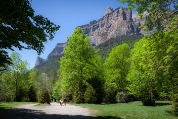 monte perdido hiking trail near huesca in the spanish pyrenees