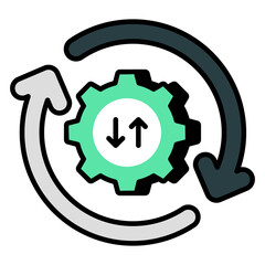 An icon design of setting update 