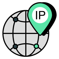 A perfect design icon of global ip address 